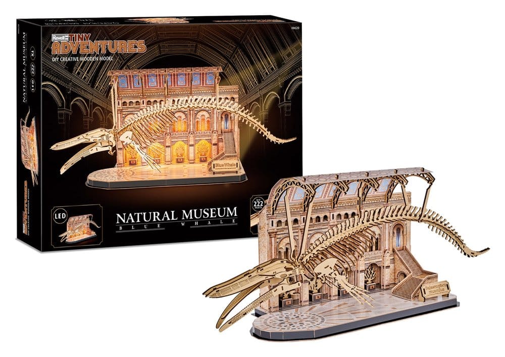Revell Tiny Adventures Natural Museum 3D Wooden Puzzle Blue Whale 61 cm
