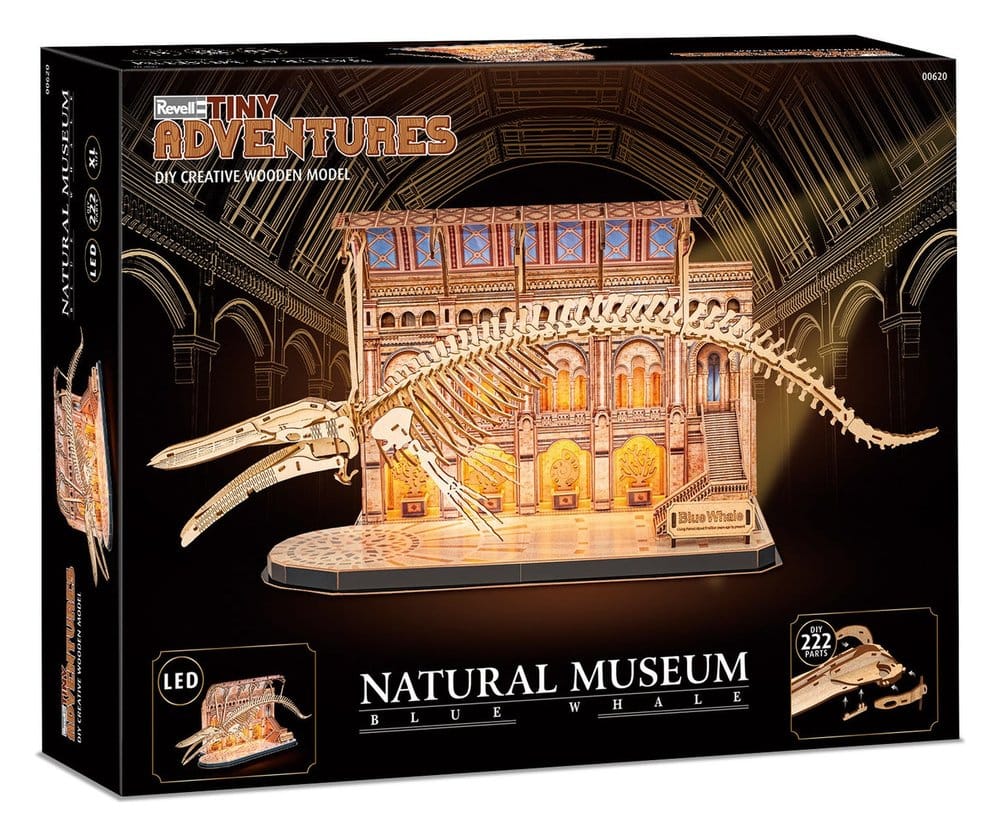 Revell Tiny Adventures Natural Museum 3D Wooden Puzzle Blue Whale 61 cm