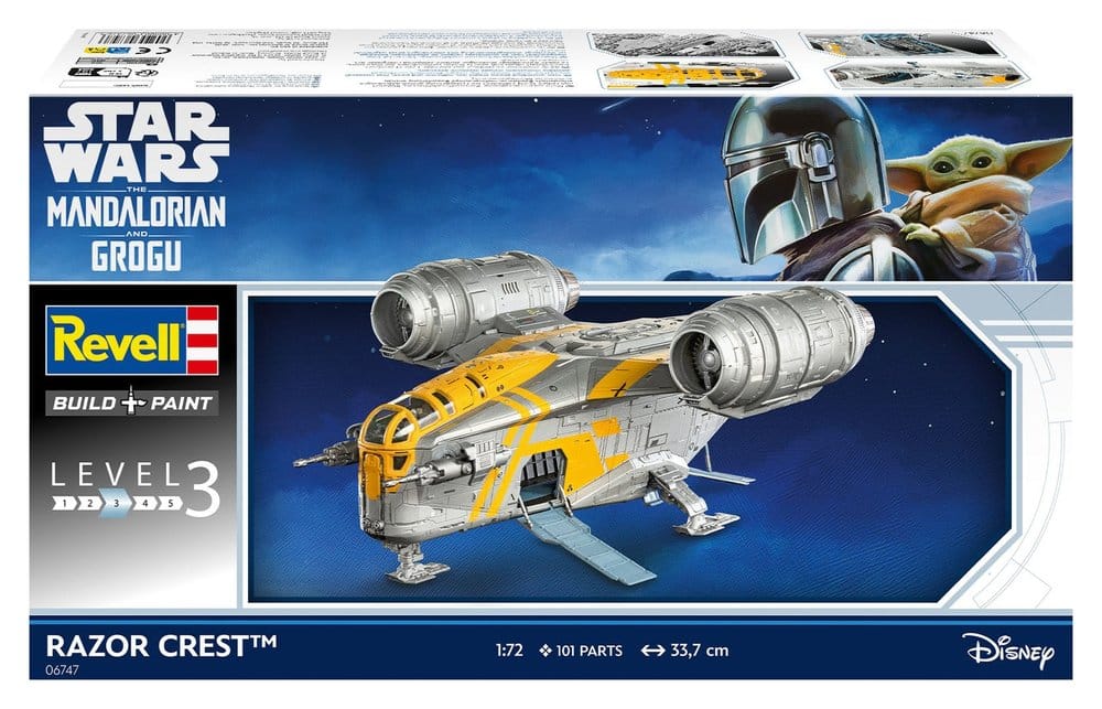 Star Wars The Mandalorian and Grogu Revell Model Kit 1/72 Razor Crest 34 cm