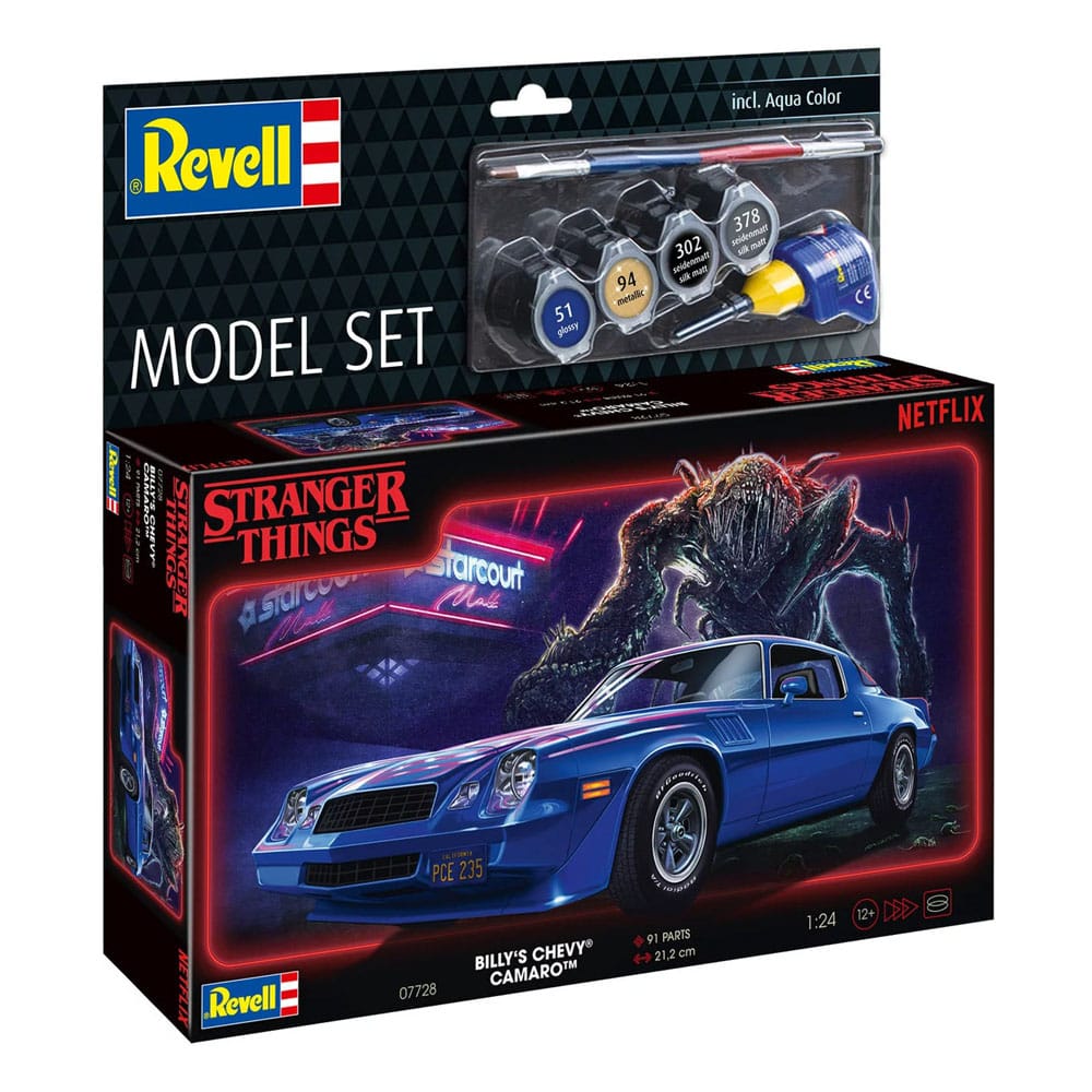 Stranger Things Model Kit Set 1/25 Chevy Camaro Z/28 19 cm