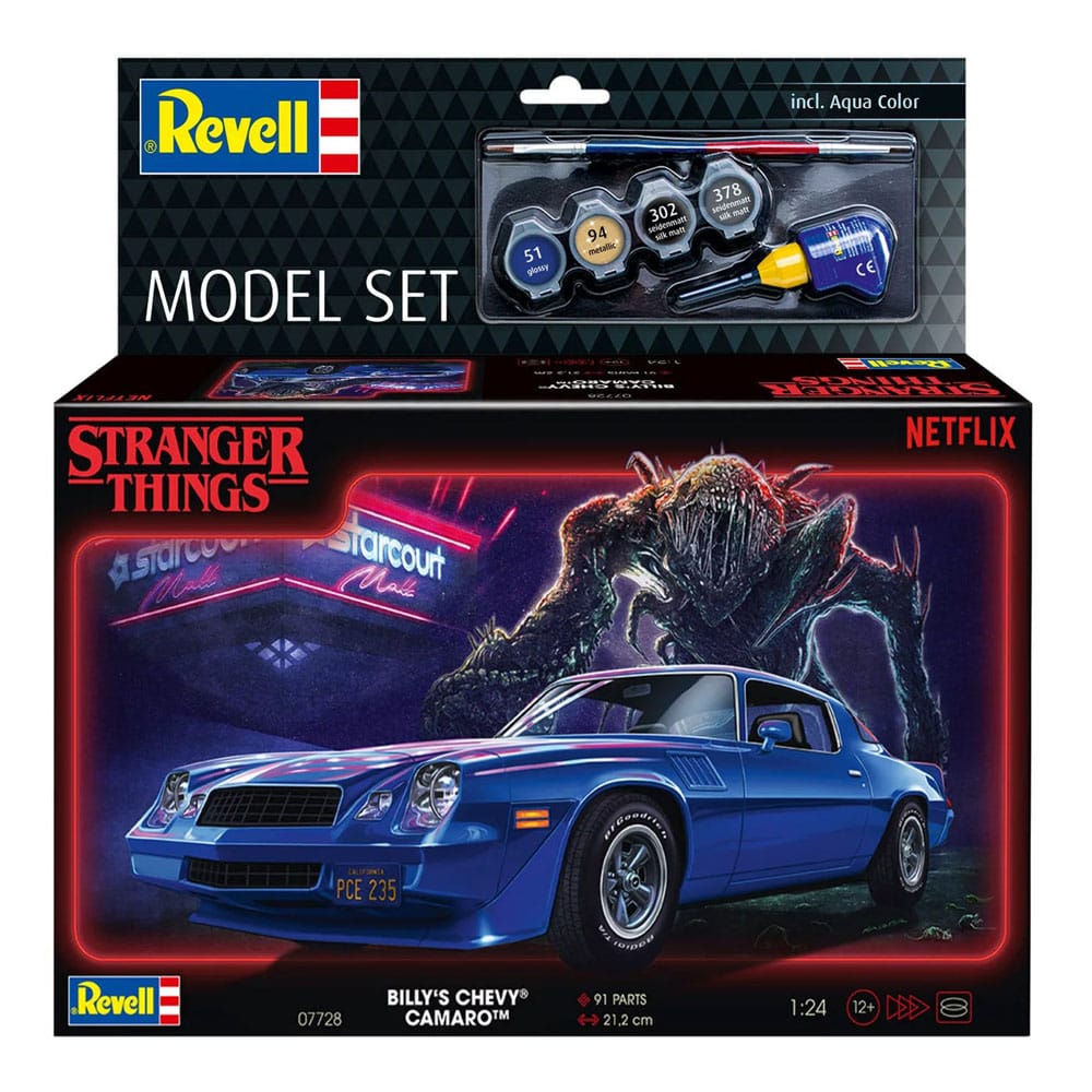 Stranger Things Model Kit Set 1/25 Chevy Camaro Z/28 19 cm