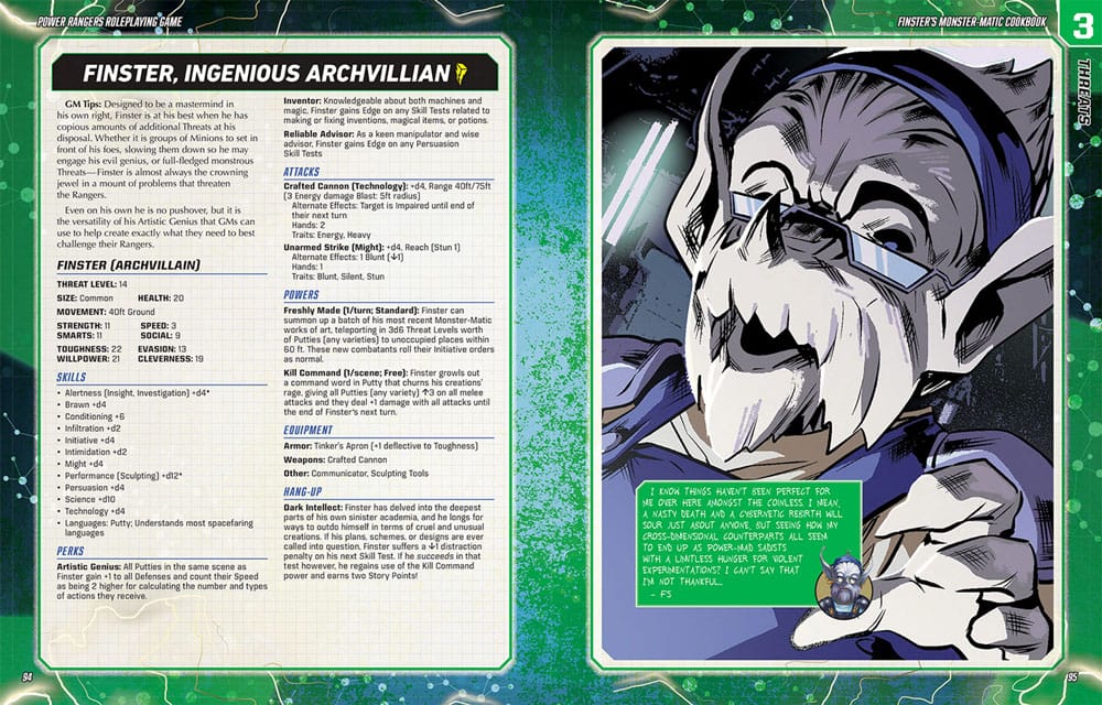 Power Rangers RPG book Finster's Monster-Matic Cookbook Sourcebook *English Version*