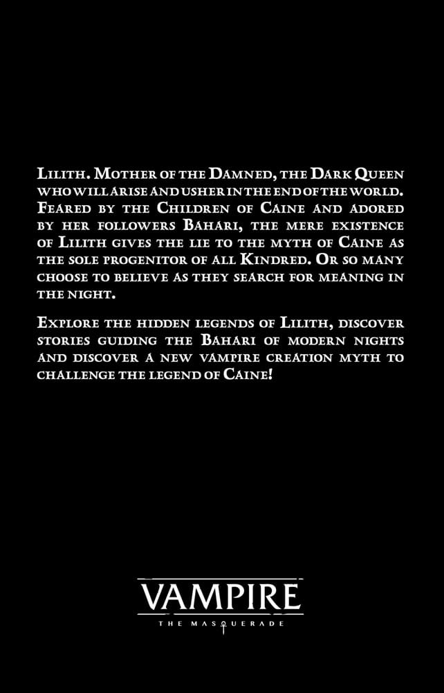 Vampire: The Masquerade 5th Edition RPG book Revelations of the Dark Mother Accessory *English Version*