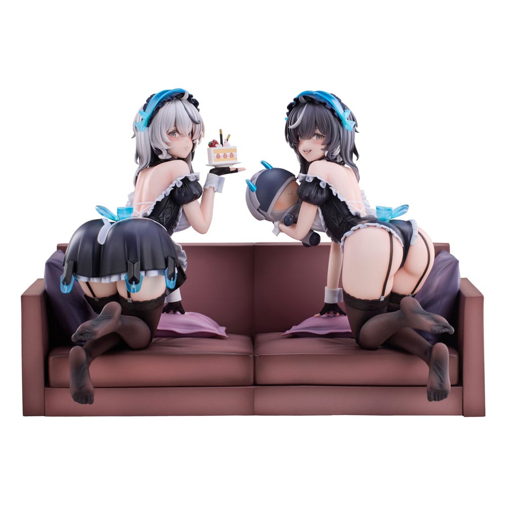 Snowbreak Containment Zone PVC Statues 2-Pack 1/6 Cherno & Meursault Apprentice Maid Ver. Deluxe Edition 19 cm