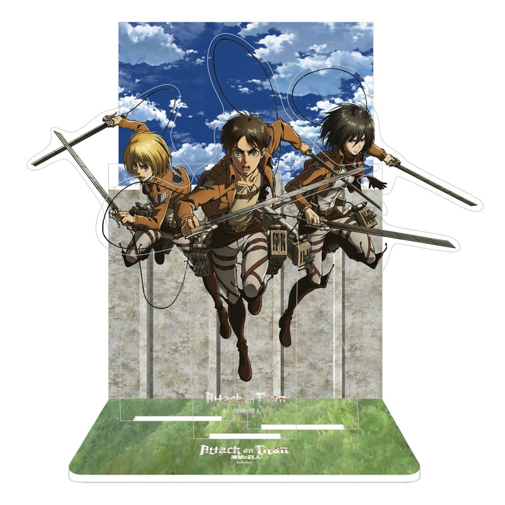 Blue Lock Acrylic Diorama Eren, Mikasa & Armin 20 cm