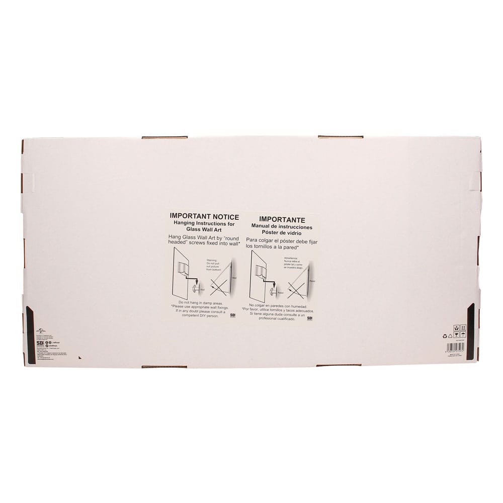 Scarface Glass Poster The World Is Yours (Grey Background) 60 x 30 cm