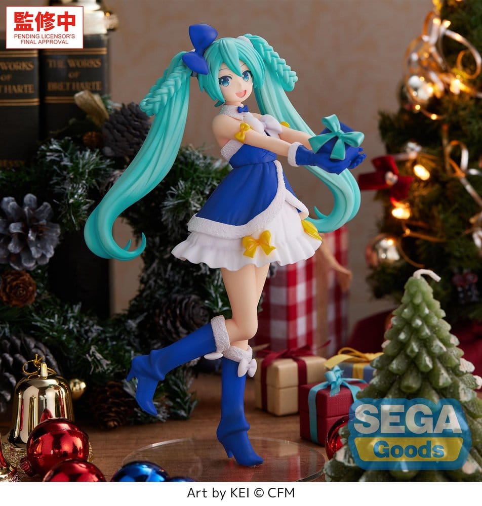 Character Vocal Series 01: Hatsune Miku High Premium PVC Figure Hatsune Miku Sapphire Christmas Ver. 21 cm
