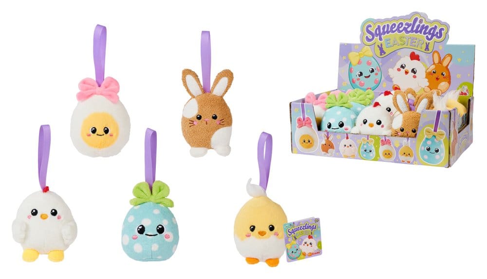 Squeezlings Plush Figure 5-Pack Display (20)