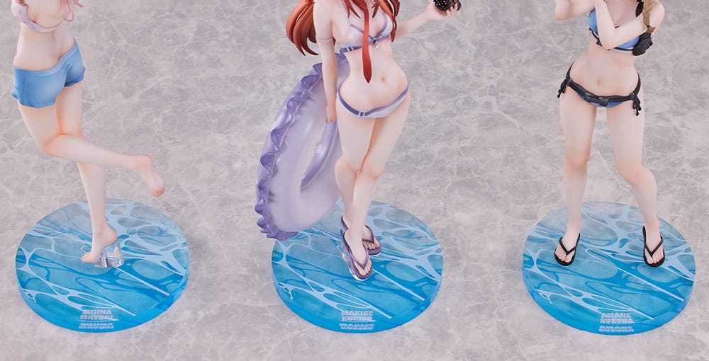 Steins Gate PVC Statues 3-Pack 1/7 Suzuha Amane, Kurisu Makise, Mayuri Shiina Swimsuit Ver.