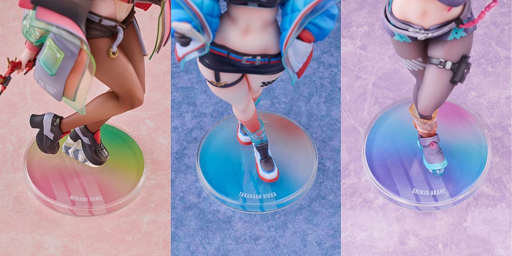 Gridman Universe PVC Statues 3-Pack 1/7 Rikka Takarada, Akane Shinjo, Yume Minami: Dreamy Divas Ver.