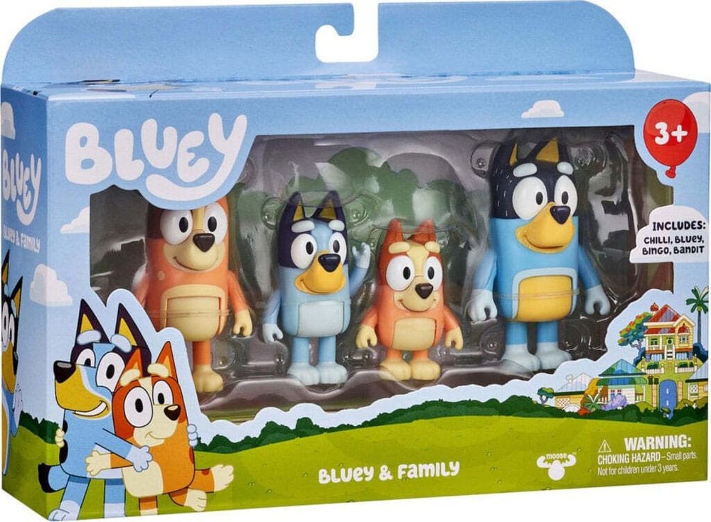 Bluey: Family 4-Piece Figure Set