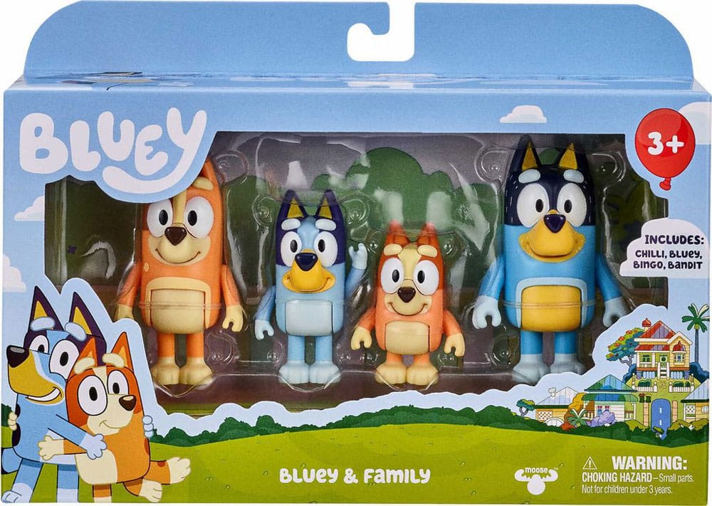 Bluey: Family 4-Piece Figure Set