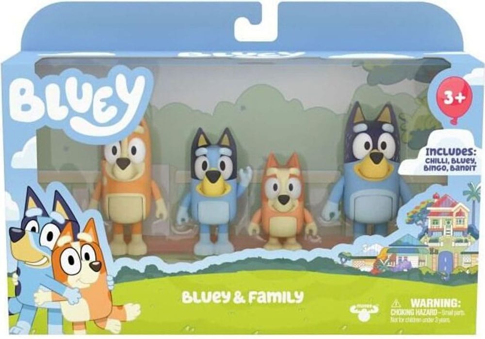 Bluey: Family 4-Piece Figure Set