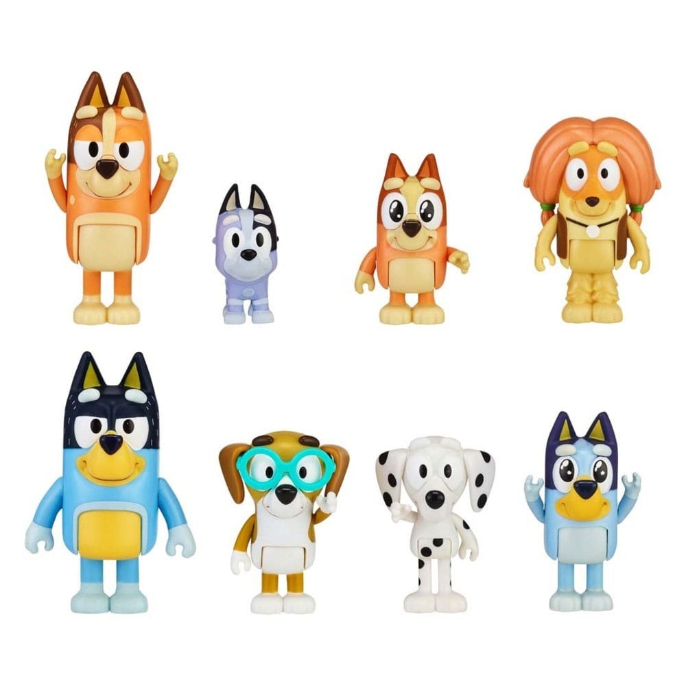 Bluey: Family & Friends 8 Piece Figure Set