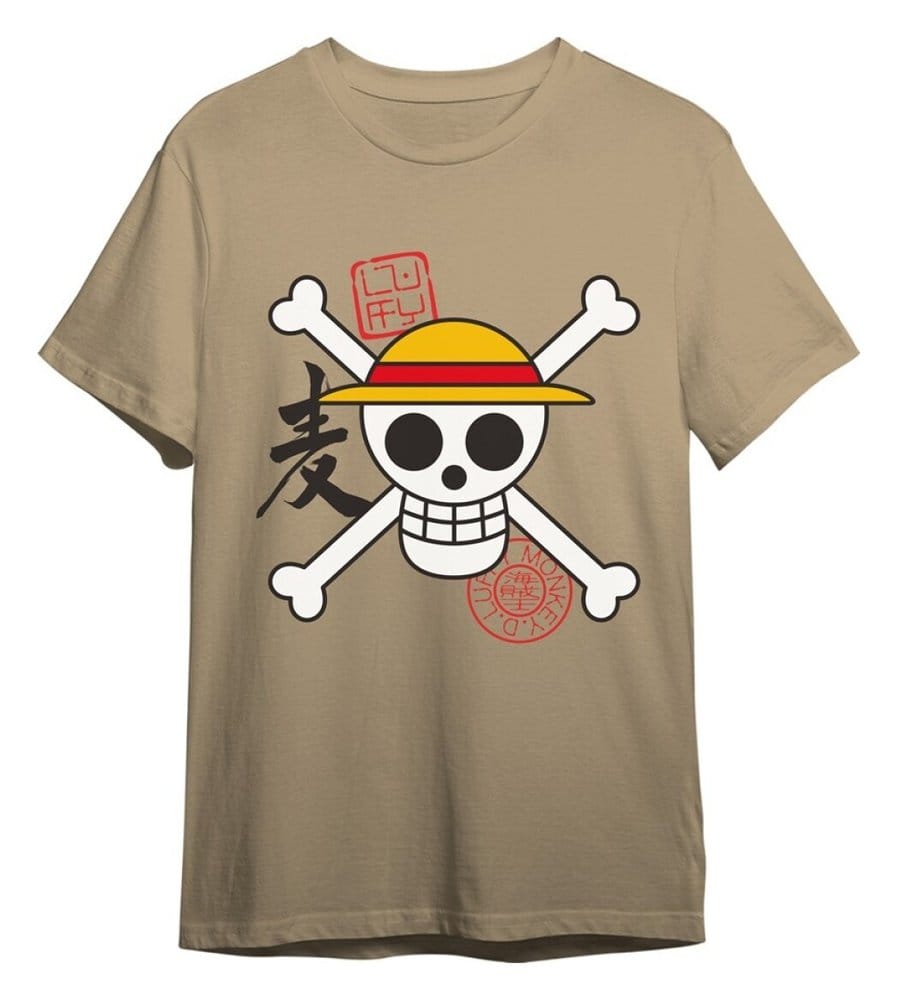 One Piece T-Shirt Skull Sand Size S