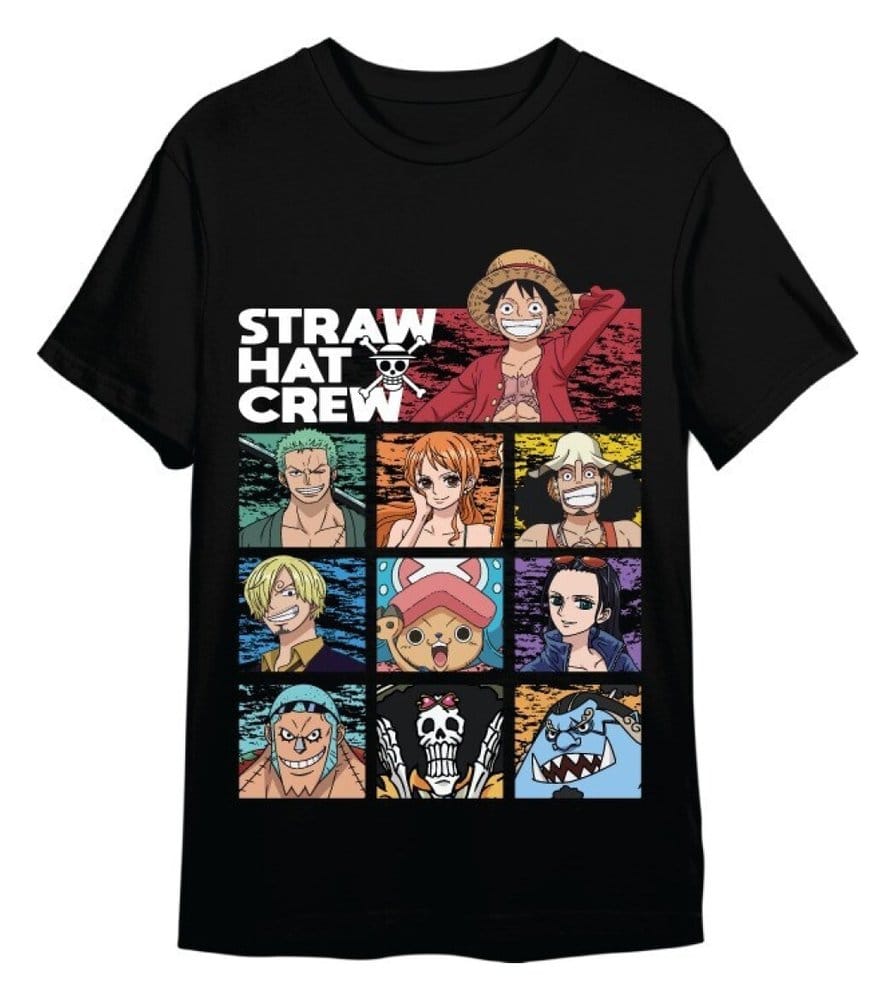 One Piece T-Shirt Straw Hat Crew Black Size XXL