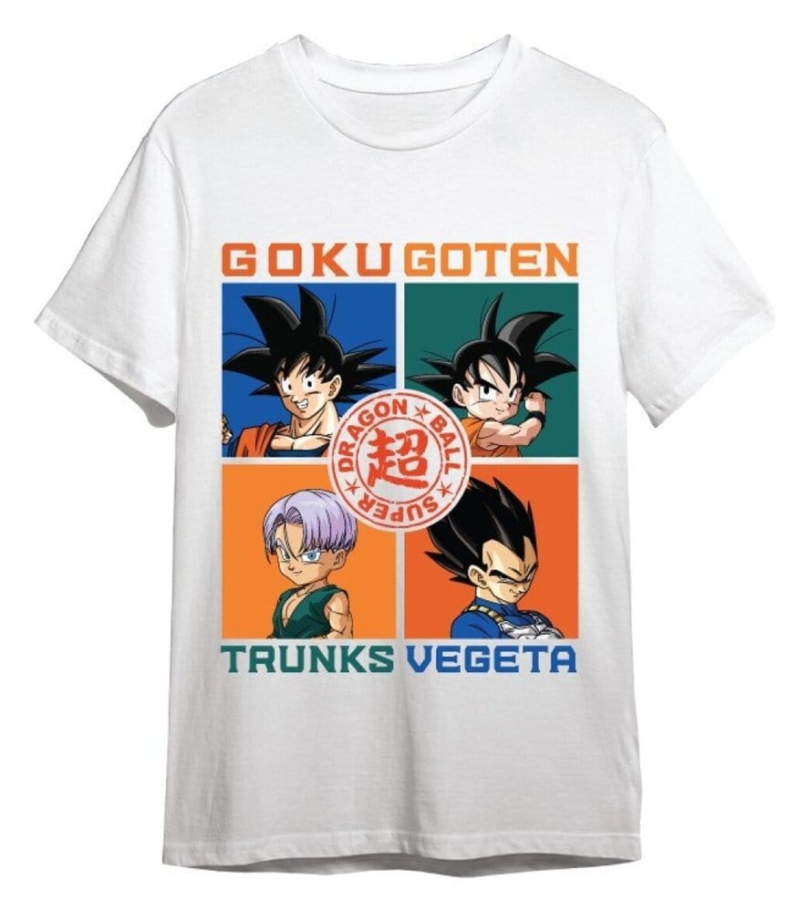 Dragon Ball Super T-Shirt Goku, Goten, Trunks, Vegeta White Size M