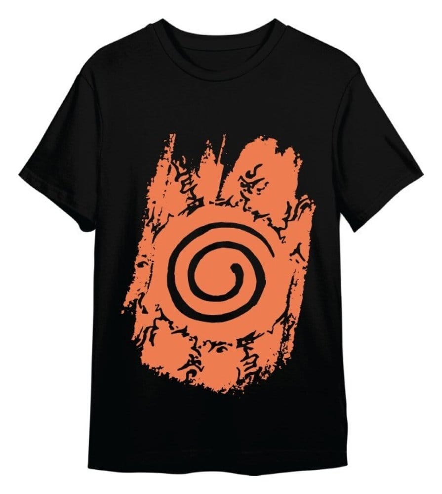 Naruto Shippuden T-Shirt Retro Logo Black Size XL