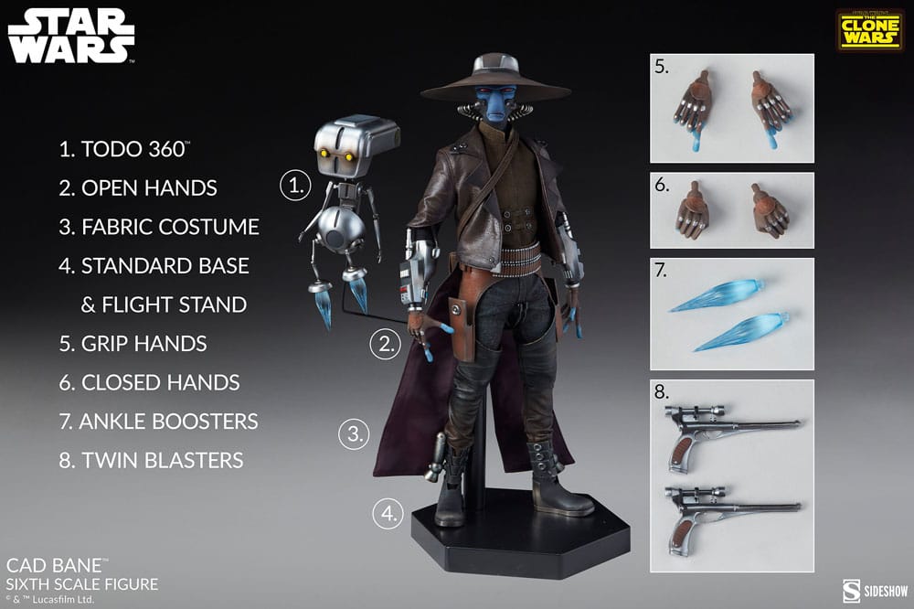 Star Wars The Clone Wars Action Figure 1/6 Cad Bane 32 cm