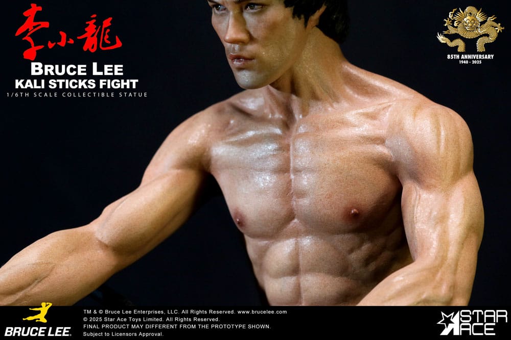 Enter the Dragon Movie Statue 1/6 Bruce Lee Kali Sticks Fight Deluxe Basement Version 30 cm