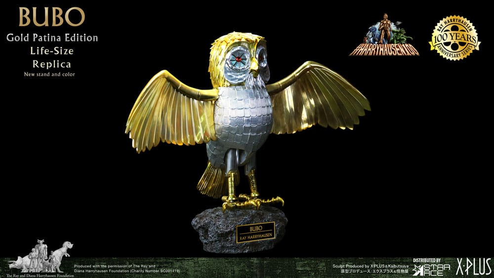 Clash of the Titans Statue Ray Harryhausen's Bubo Gold Patina Edition Normal Ver. 34 cm