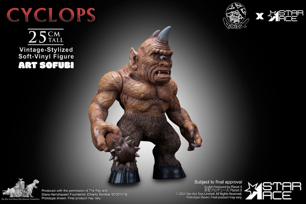Ray Harryhausen Soft Vinyl Statue Cyclops (Vintage-Style) 25 cm