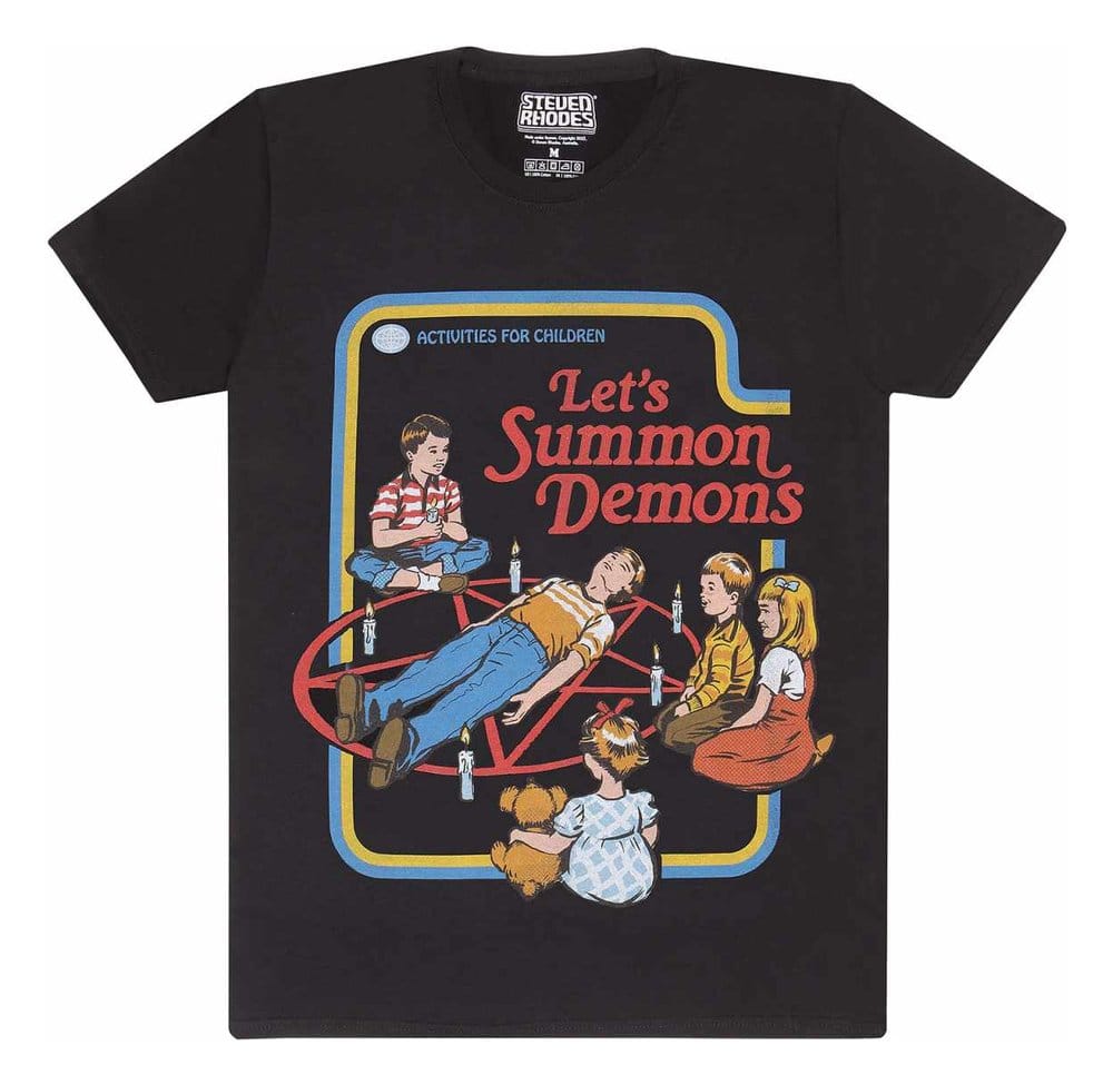 Steven Rhodes T-Shirt Lets Summon Demons Black Size S