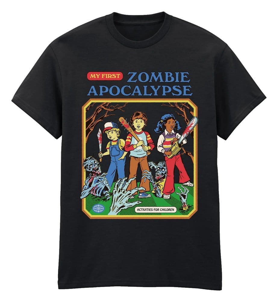 Steven Rhodes T-Shirt Zombie Apocalypse Basic Black Size M