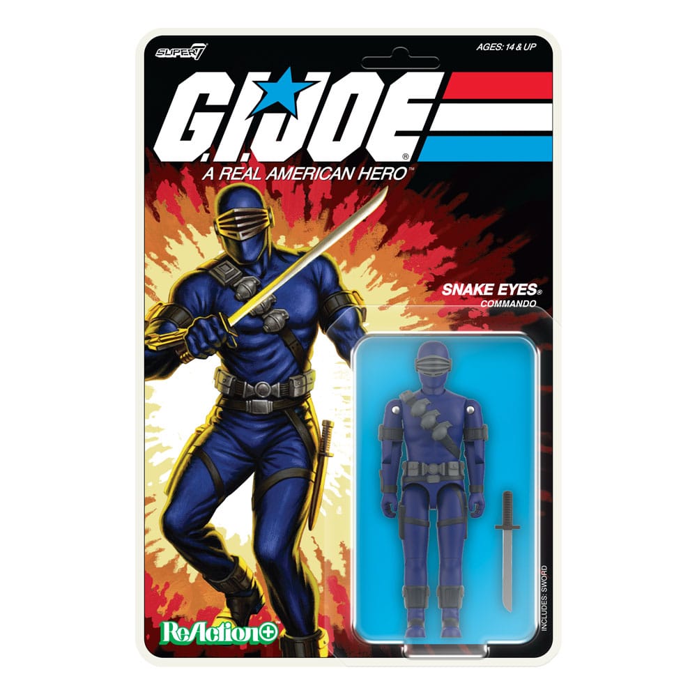 GI Joe ReAction+ Action Figure Wave 3 Snake Eyes (Cartoon) 10 cm