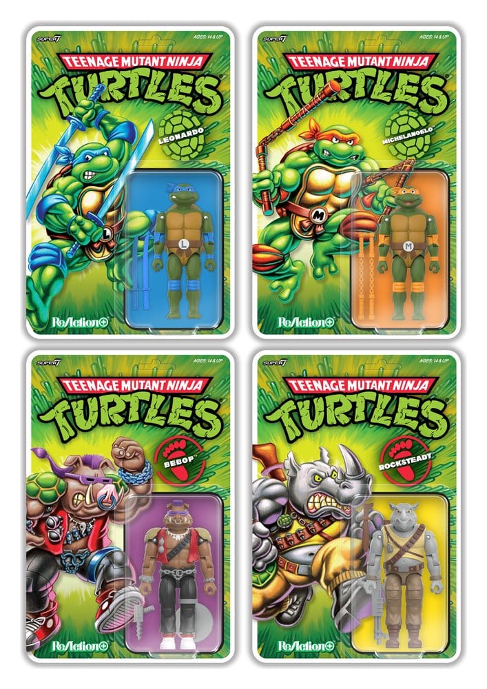 Teenage Mutant Ninja Turtles ReAction+ Action Figure Wave 02 Rocksteady