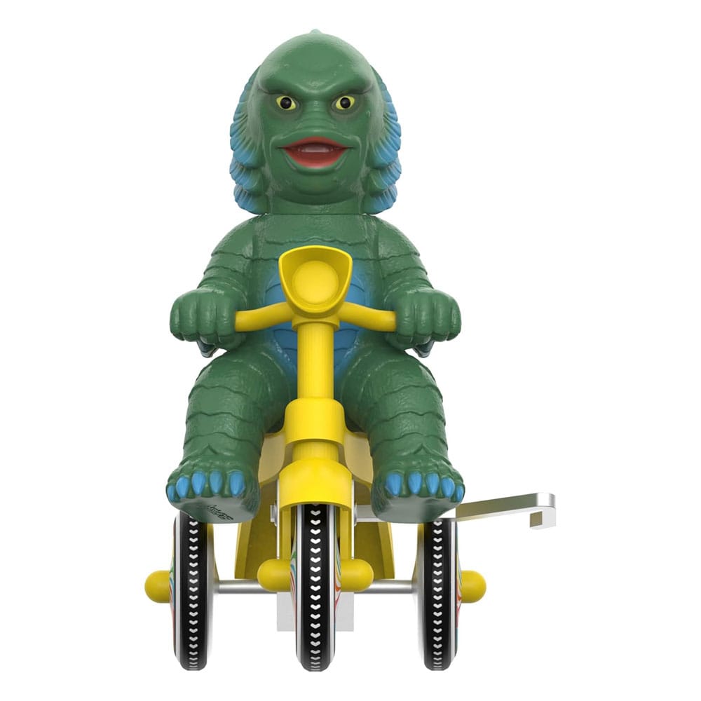 Universal Monsters Super Cycles Action Figure Creature from the Black Lagoon (Dark Green with Yellow Trike) 13 cm