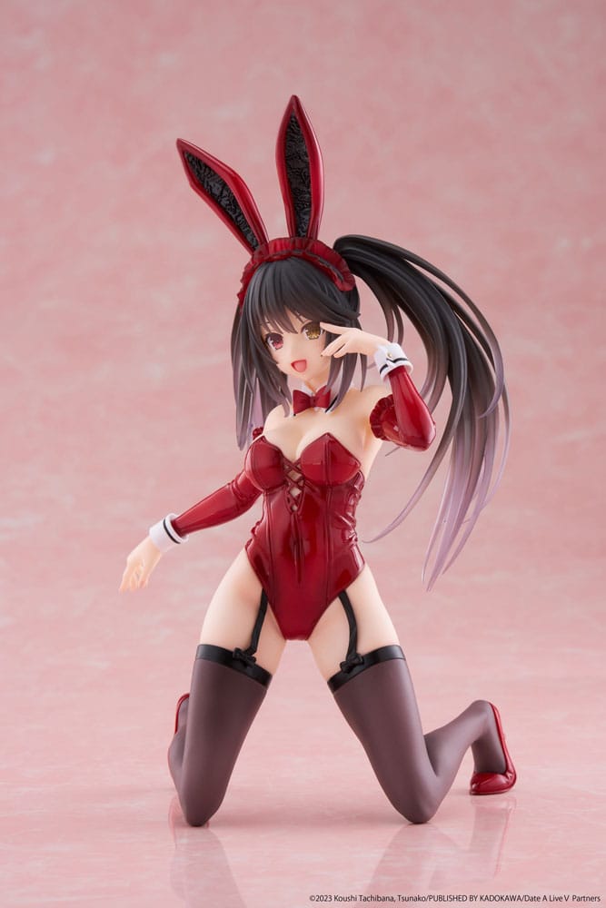 Date A Live V PVC Statue Desktop Cute Figure Kurumi Tokisaki Bunny Ver. 13 cm