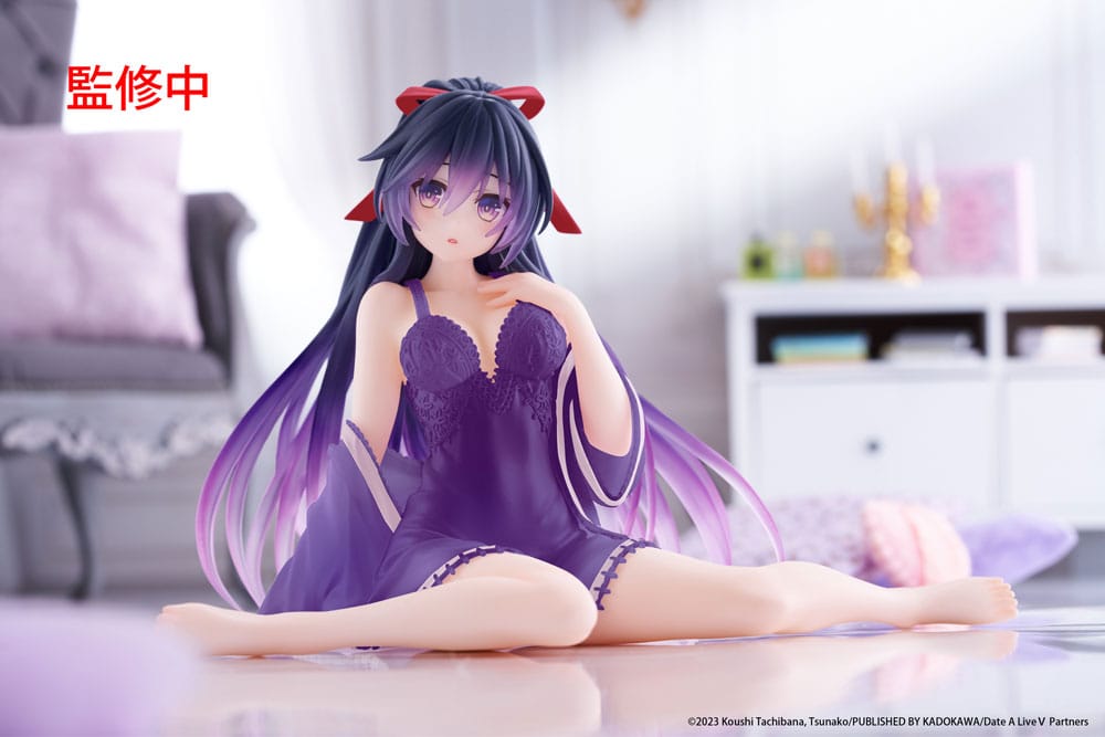 Date A Live V PVC Statue Desktop Cute Figure Tohka Yatogami Nightwear Ver. Renewal 13 cm