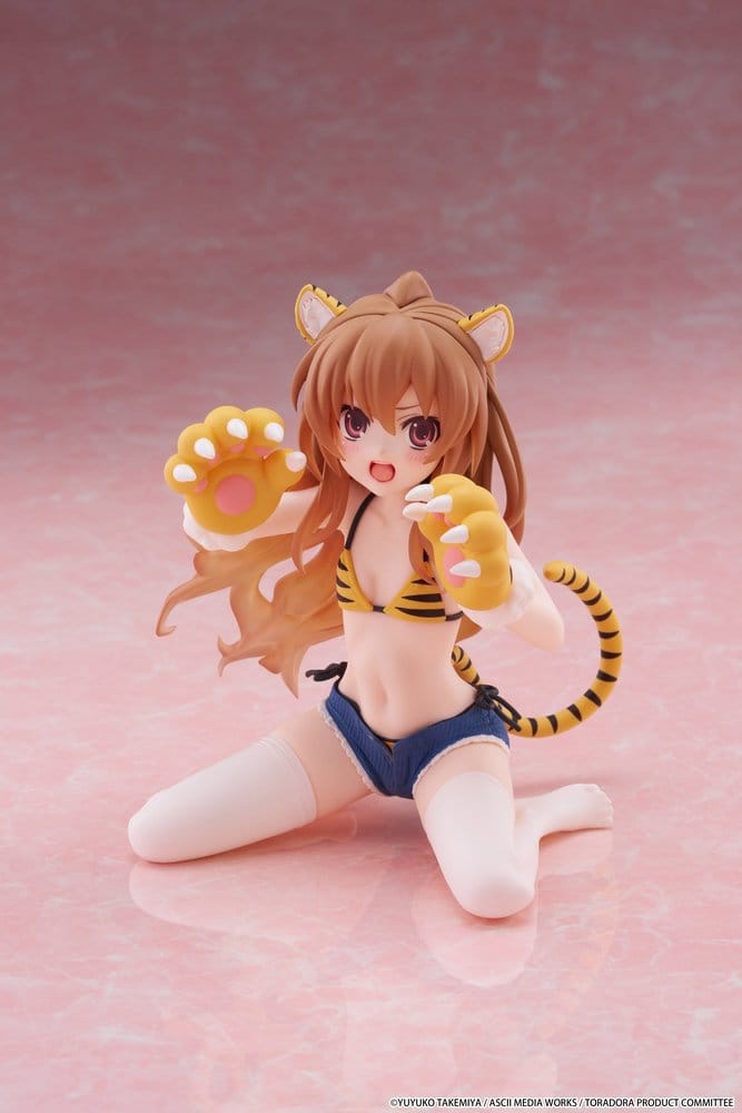 Toradora! Desktop Cute PVC Figure Taiga Aisaka (Tiger Costume Swimwear Ver.) 13 cm