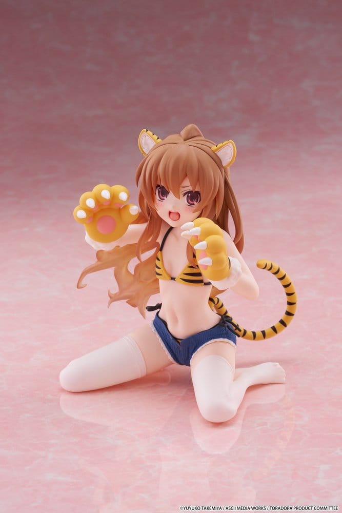 Toradora! Desktop Cute PVC Figure Taiga Aisaka (Tiger Costume Swimwear Ver.) 13 cm