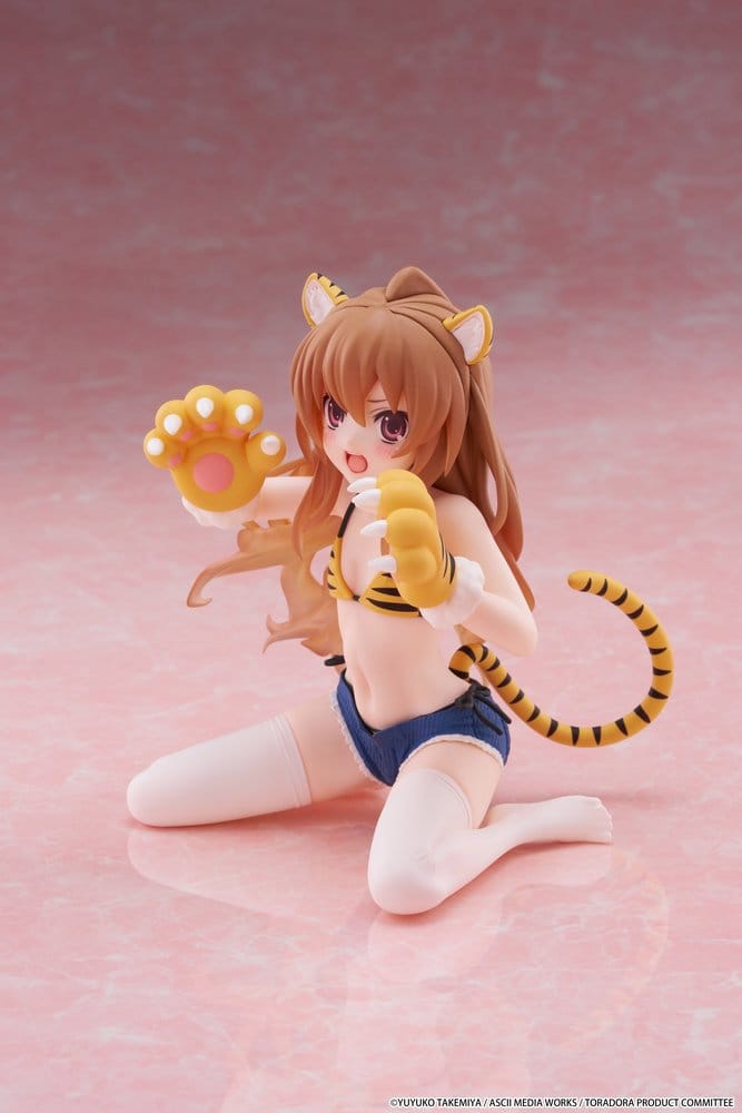 Toradora! Desktop Cute PVC Figure Taiga Aisaka (Tiger Costume Swimwear Ver.) 13 cm