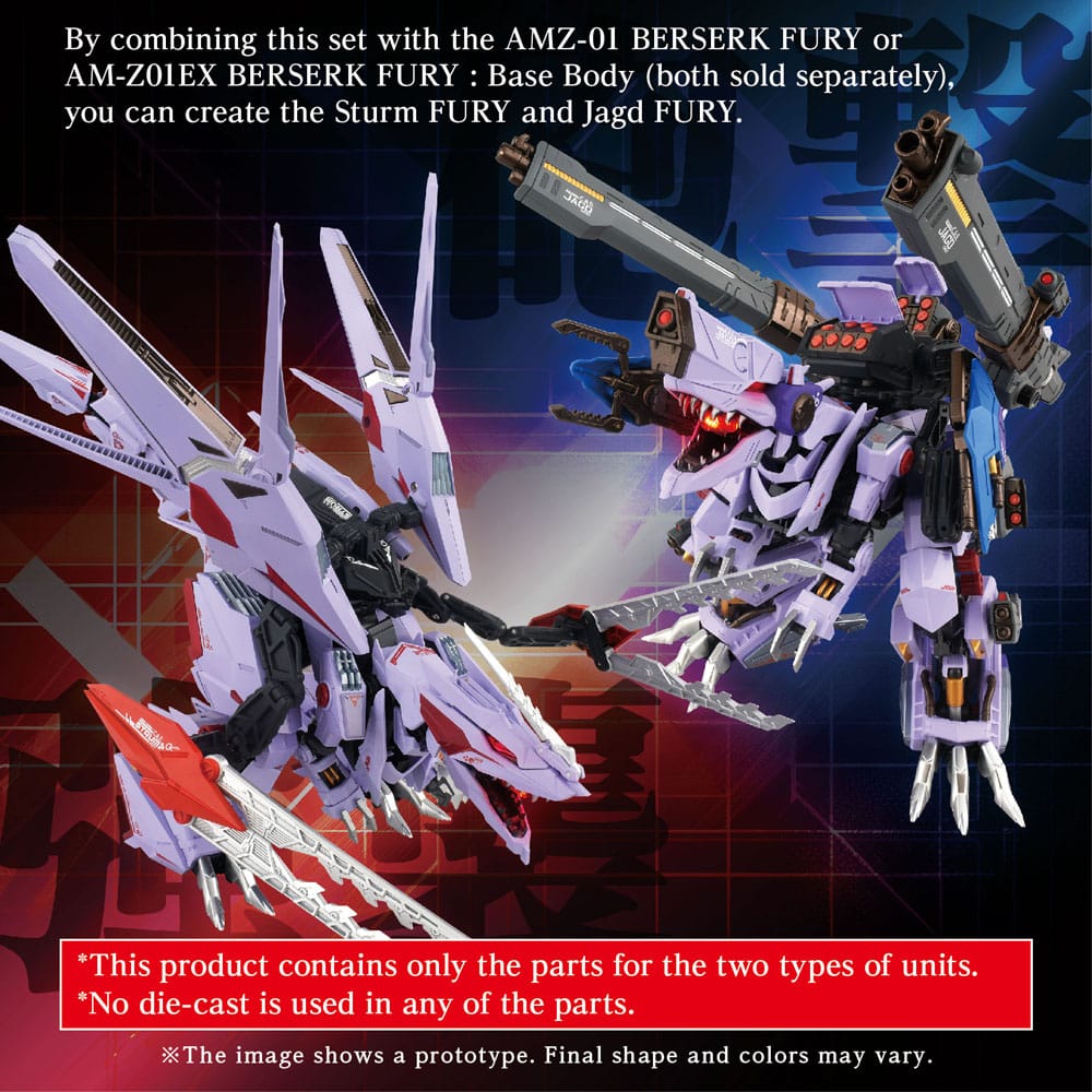 Zoids Model Kit Accessory Set AM-Z01CP Berserk Fury Sturm & Jagd Unit
