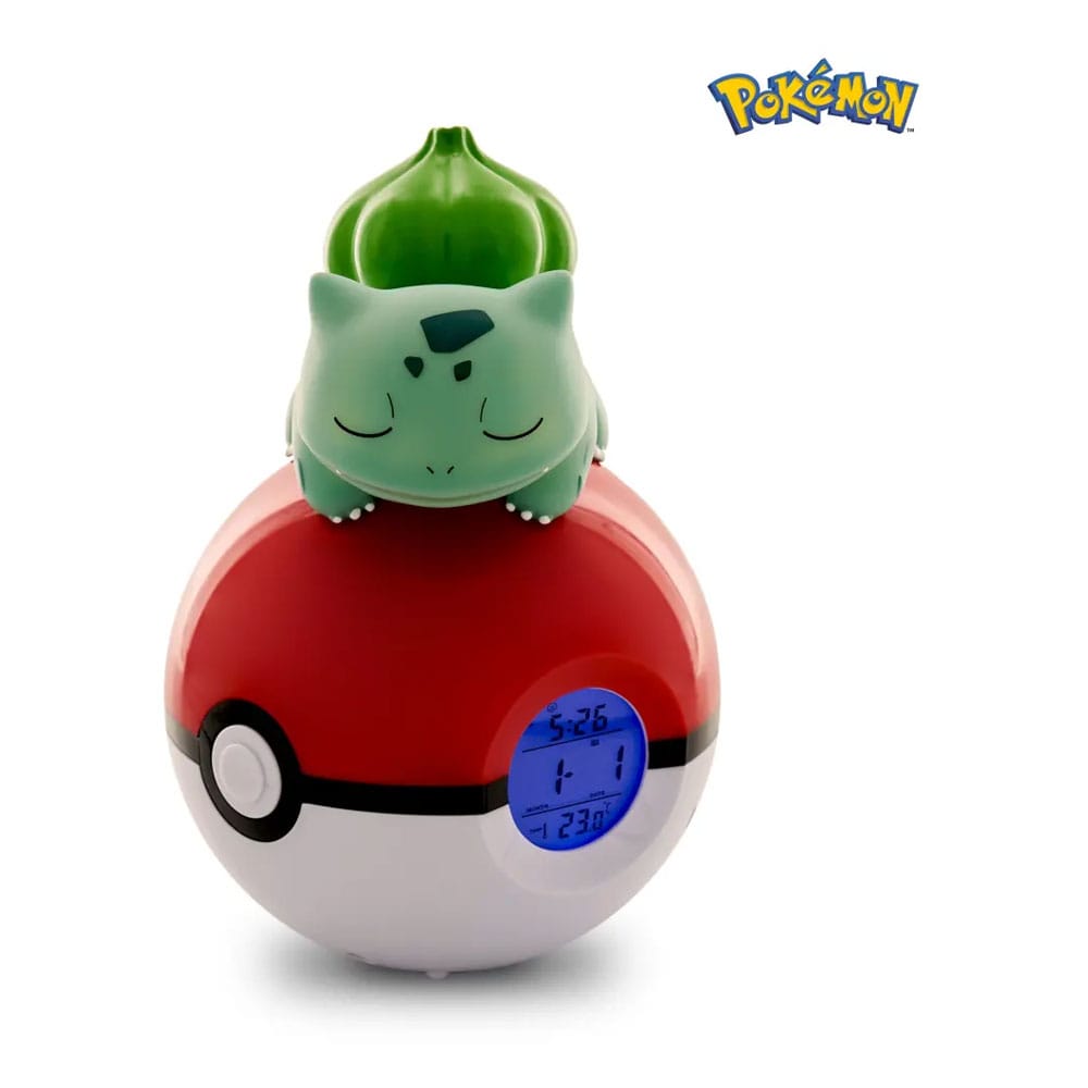 Pokémon Alarm Clock Pokeball with Light Bulbasaur 18 cm - Damaged packaging