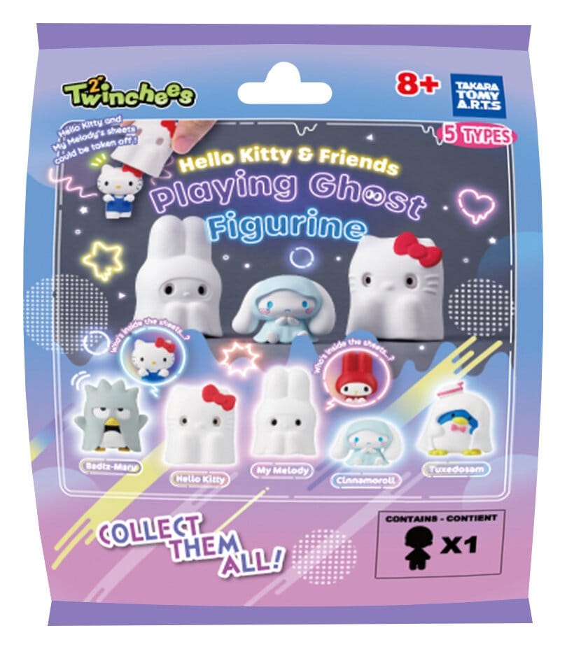 Sanrio Twinchees Mini Figures Hello Kitty & Friends Playing Ghost 5 cm Blind Pack Display (24)