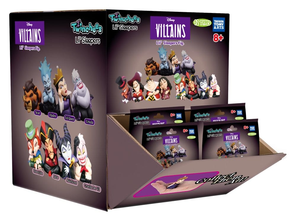 Disney Villains Twinchees Mini Figures Lil' Sleepers 5 cm Blind Pack Display (24)