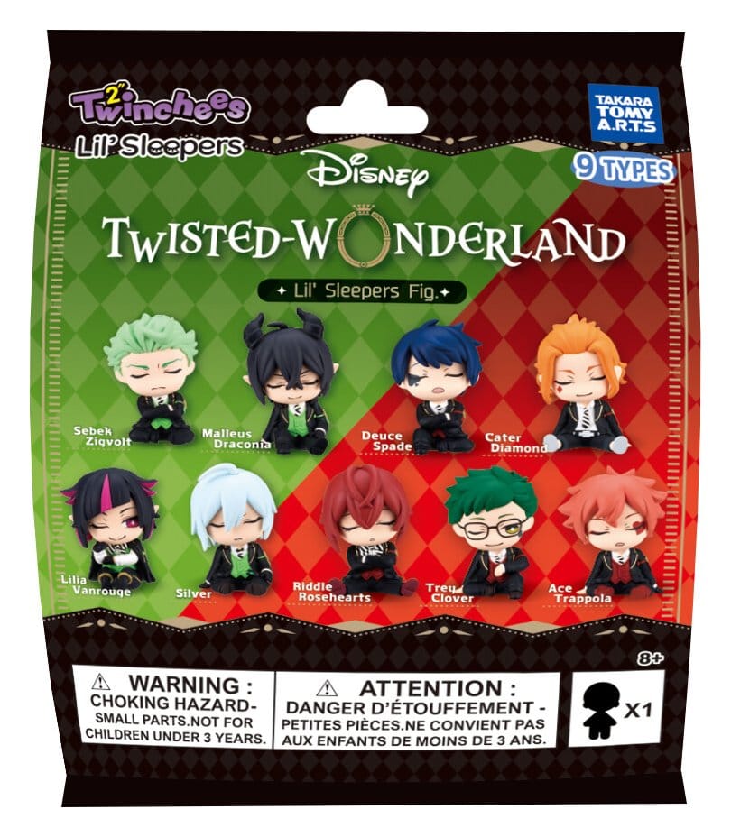 Disney Twisted Wonderland Twinchees Mini Figures Lil' Sleepers 5 cm Blind Pack Display (24)