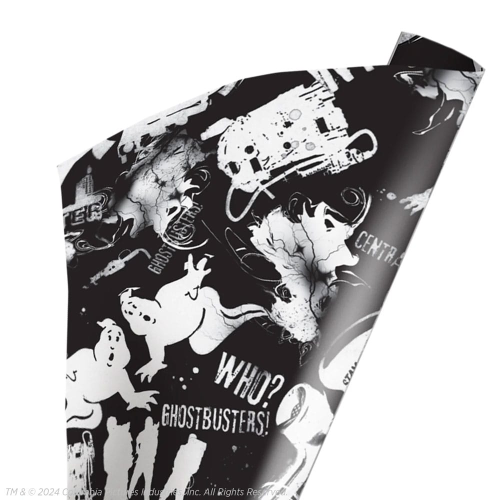 Ghostbusters Wrapping Paper Black & White
