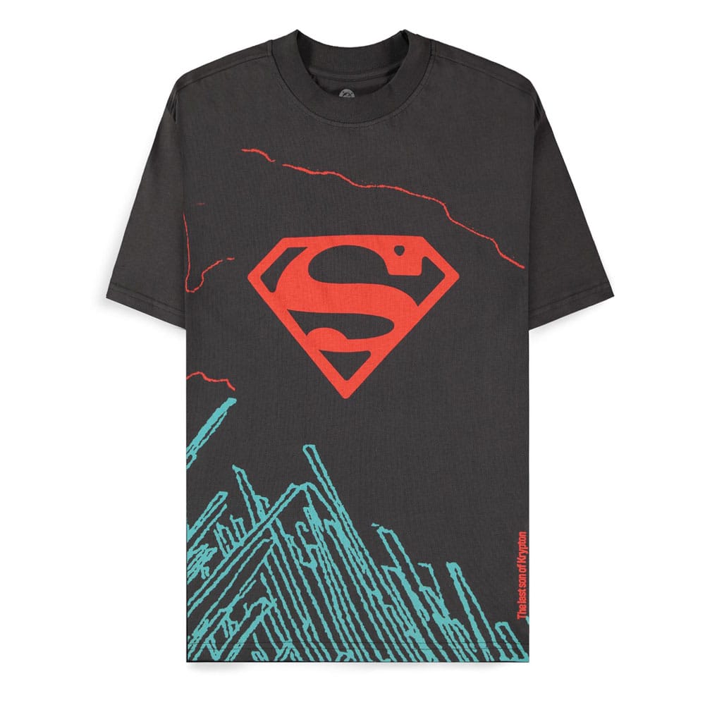 DC Comics T-Shirt Superman Dark Grey son of Krypton Size XL