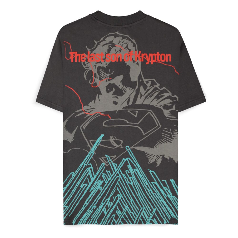 DC Comics T-Shirt Superman Dark Grey son of Krypton Size XL