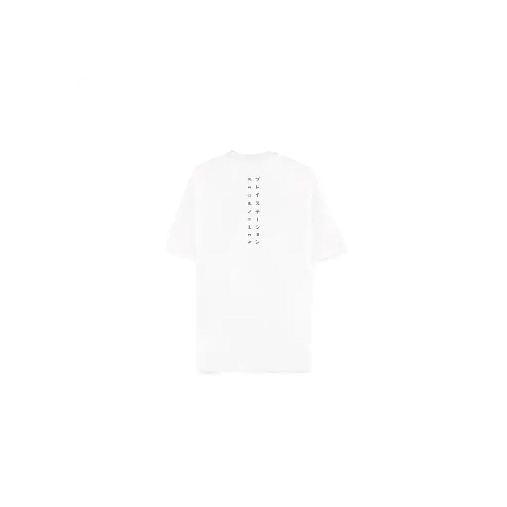 PlayStation T-Shirt Logo White Loose Fit Size XL