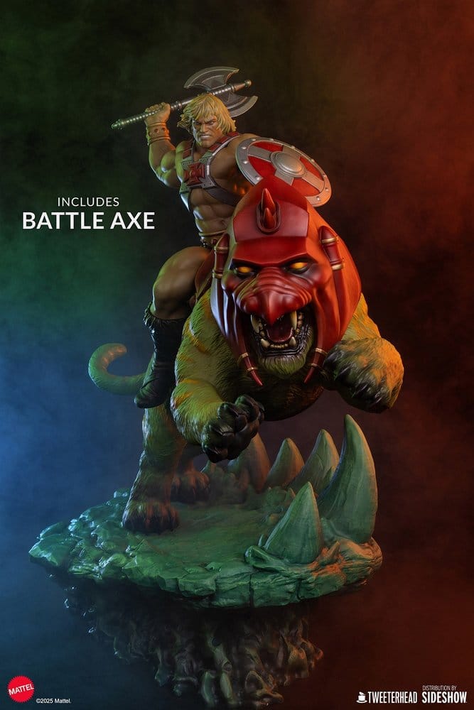 Masters of the Universe 1/4 Figure He-Man & Battle Cat 76 cm
