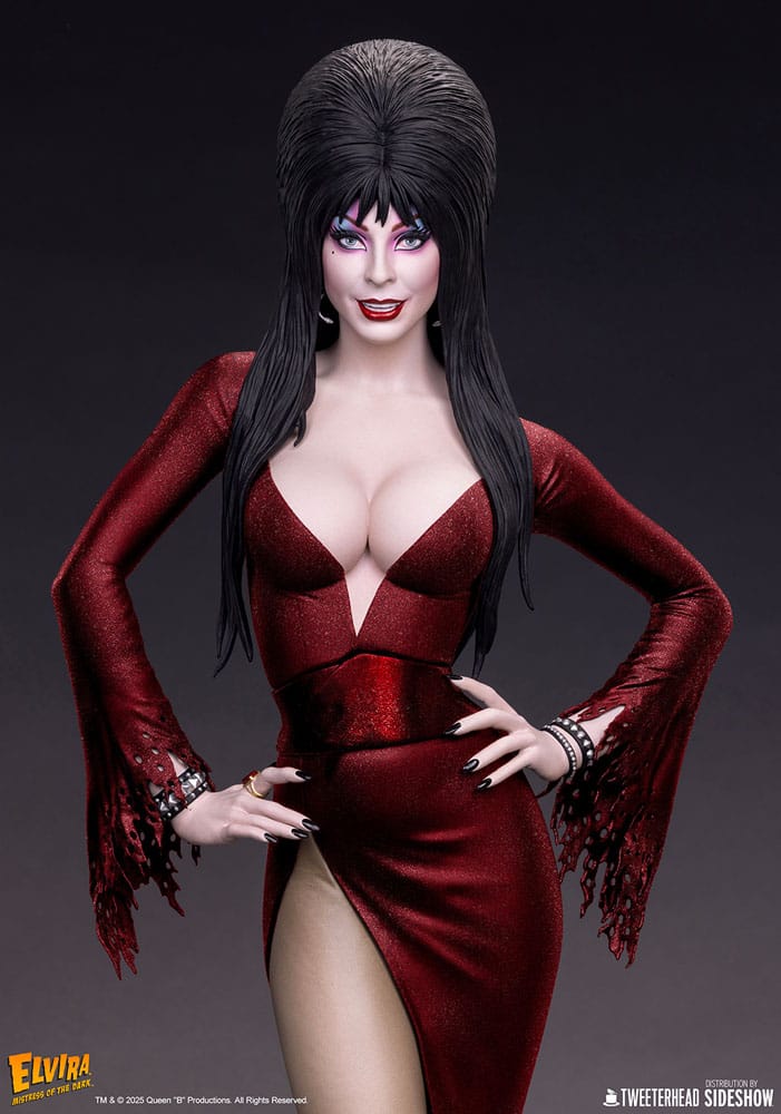 Elvira: Mistress of the Dark Maquette 1/4 Elvira (Red Glitter Dress) 48 cm