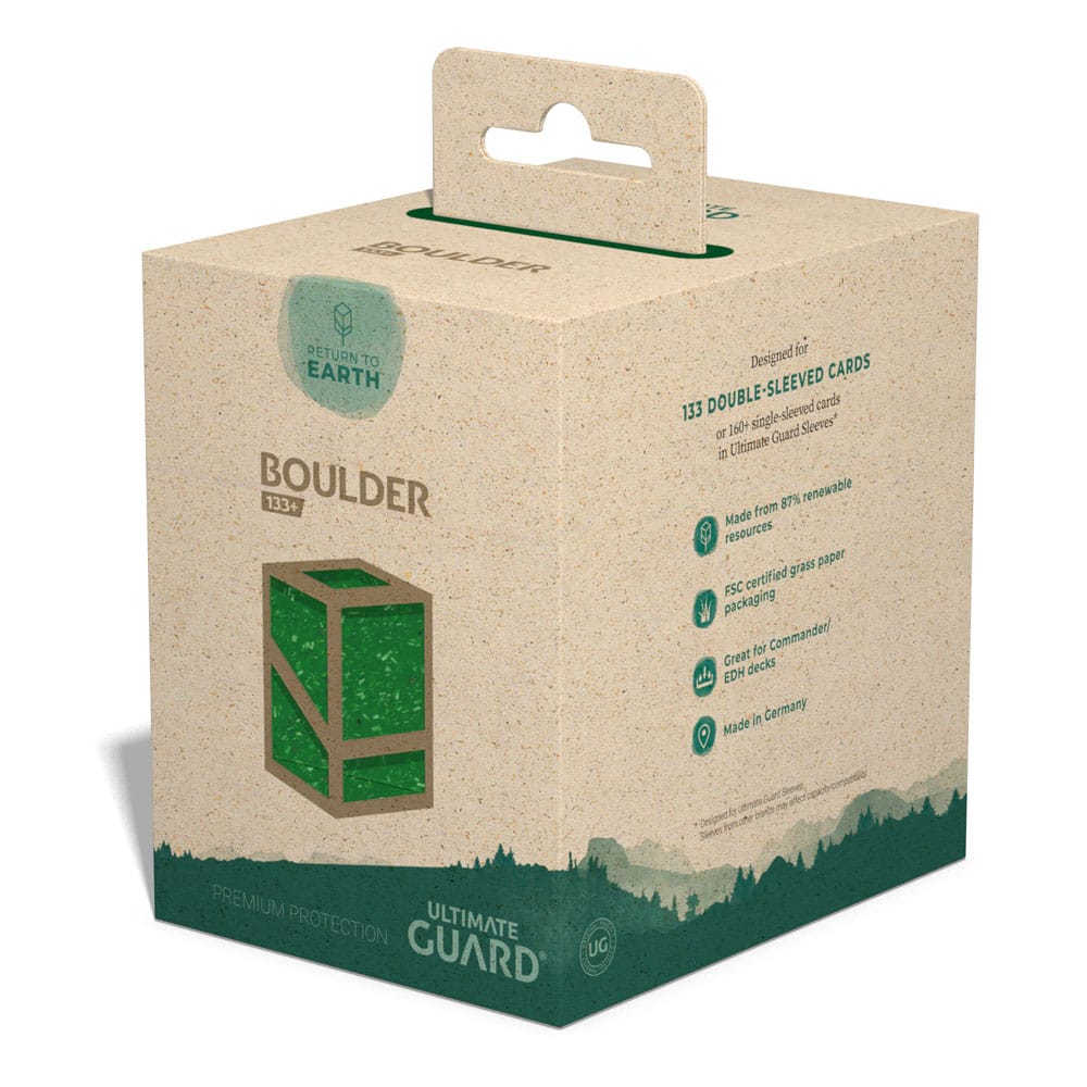 Ultimate Guard Return To Earth Boulder Deck Case 133+ Standard Size Green