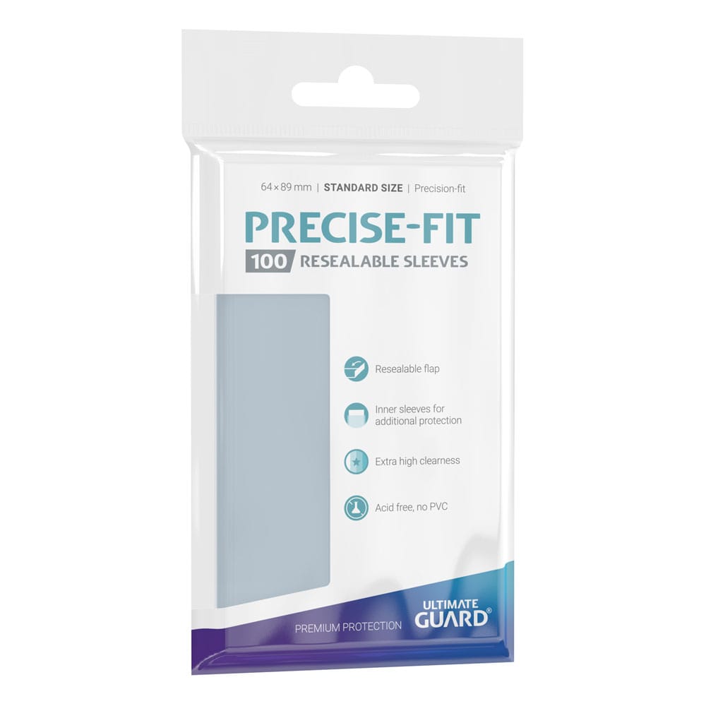 Ultimate Guard Precise-Fit Sleeves Resealable Standard Size Transparent (100)