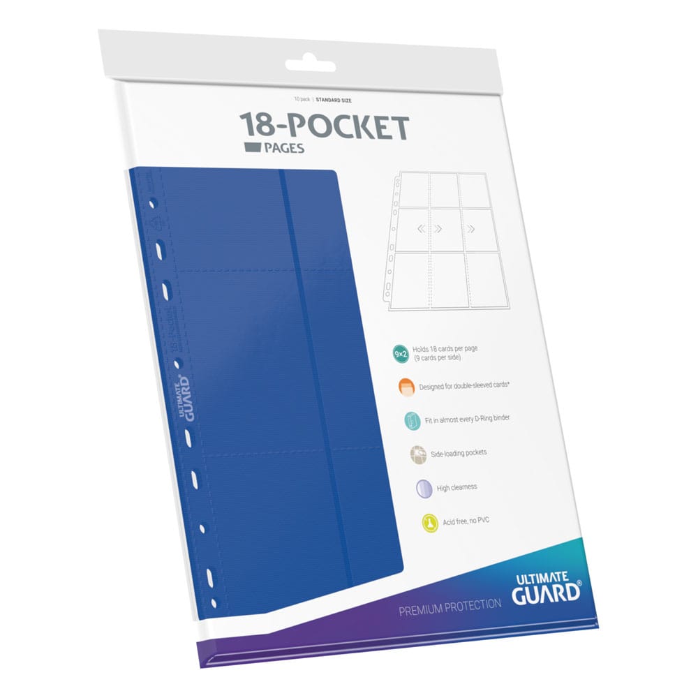 Ultimate Guard 18-Pocket Pages Side-Loading Blue (10)